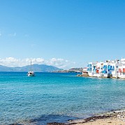 Mykonos to Cyclades Sail & E-Bike - Classic view of Little Venice in Mykonos. pexels@Diego F Parra