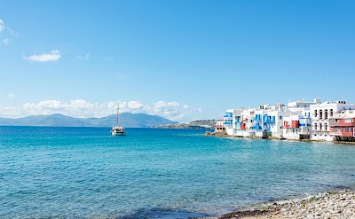 Classic view of Little Venice in Mykonos. pexels@Diego F Parra