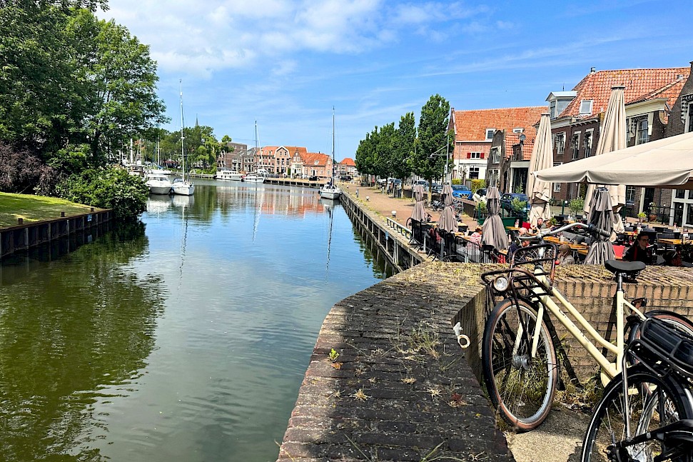 Coffee stop by the river. Photo by Nancy F.