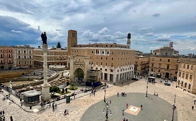 Piazza Sant&rsquo;Oronzo and the Roman amphitheater in Lecce &copy;Heather