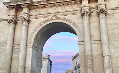 The iconic Porta Napoli gate in Lecce&rsquo;s historic center &copy;Heather