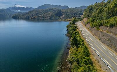 Cycling between Co&ntilde;aripe and Choshuenco in Chile&rsquo;s Lake District. toAT