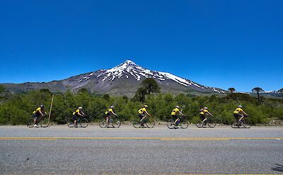 Cycling next to the Lan&iacute;n Volcano. toAT