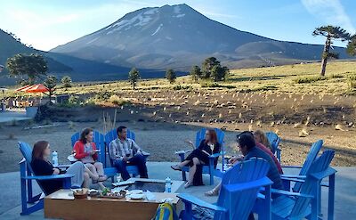 Lounging at the Corralco hotel. toAT