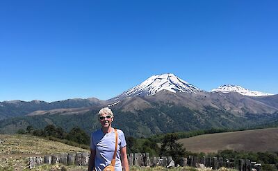 Hennie exploring the highlands of Villarrica National Park.