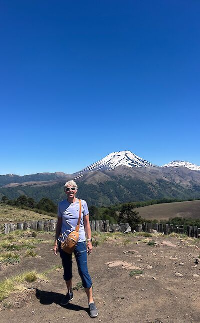Hennie exploring the highlands of Villarrica National Park.