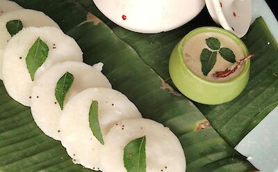 Traditional South Indian Idli with Sambar and Chutney. pexels@NiftyHighness