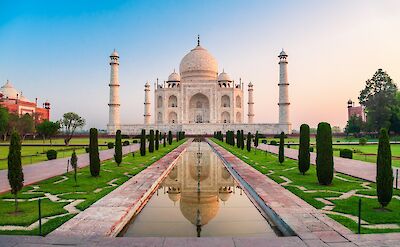 Taj Mahal at sunrise, Agra. unpslash@gettyimages