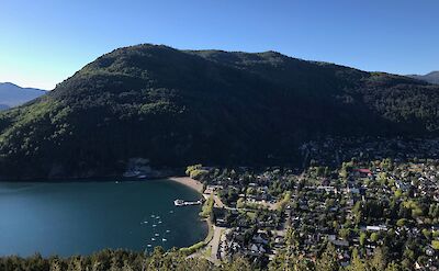 Lakeside towns on Argentina to Chile bike tour. toAT