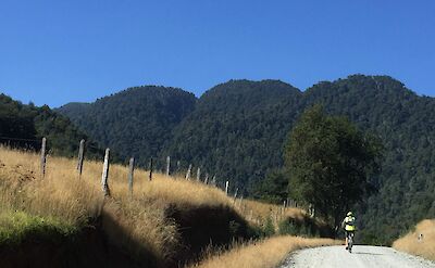 Remote gravel tracks on Argentina to Chile bike tour. toAT