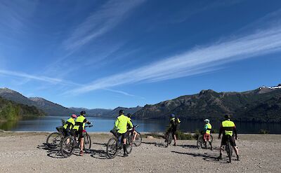 Beautiful lake views on Argentina to Chile bike tour. toAT