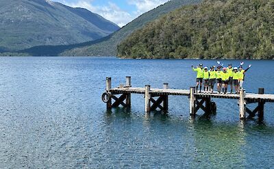 A quiet lakeside stop on Argentina to Chile bike tour. toAT