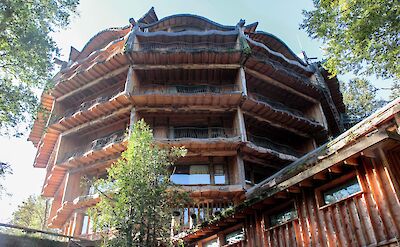 Mountain lodges along the route on Argentina to Chile bike tour. toAT