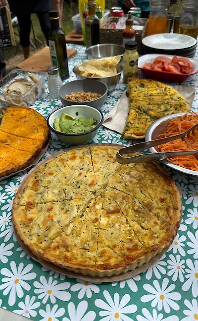 Traditional dishes on Argentina to Chile bike tour. toAT