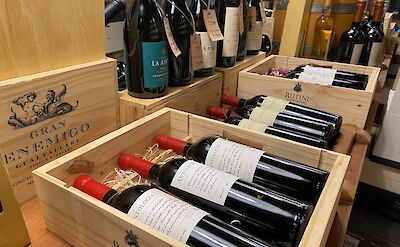 Wine selections on Argentina to Chile bike tour. toAT