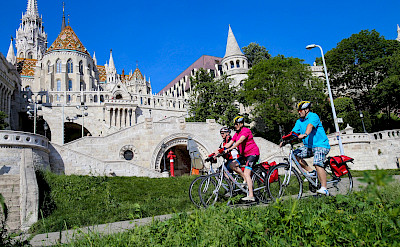 Fischerbastei (Fisherman's Bastion) in the Romanesque Revival style, Budapest, Hungary. &copy;TO