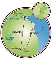 Dublin e Wicklow Mapa