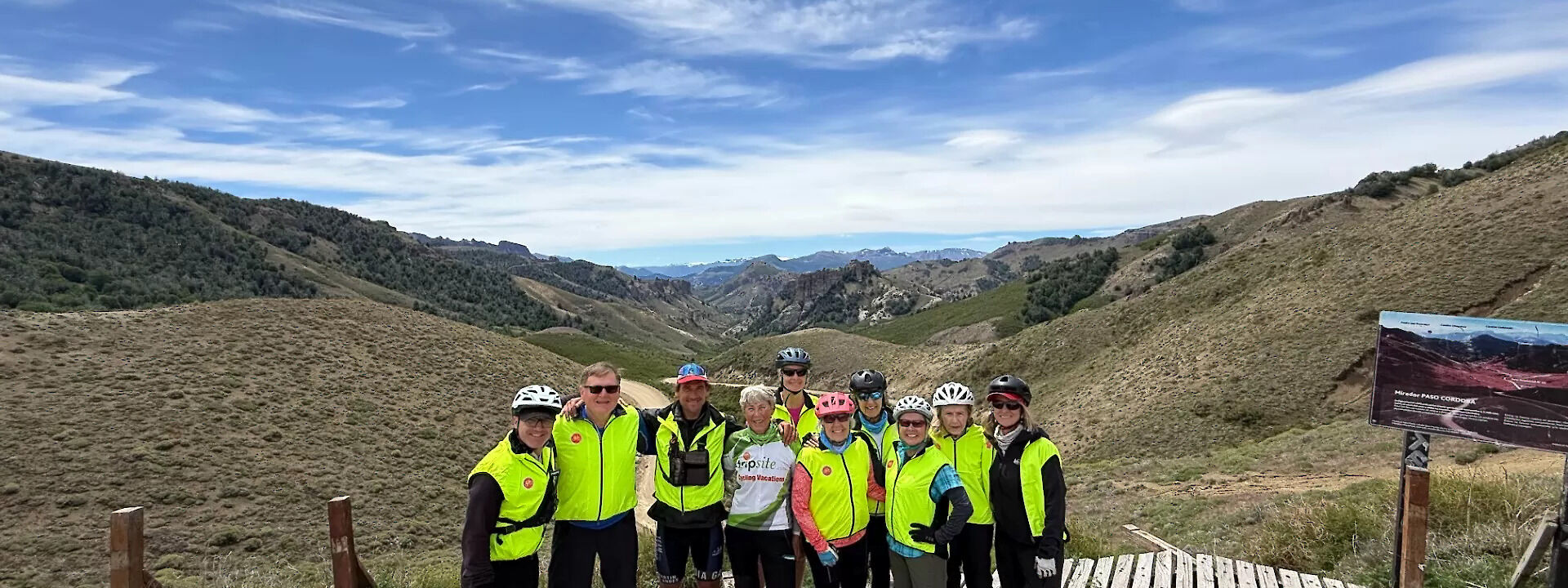 Group photo at a viewpoint.