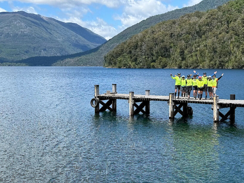 Group photo on the lake.