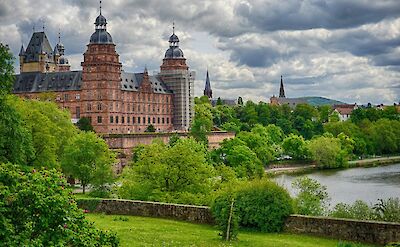 Johannisburg Palace in Aschaffenburg overlooking the Main River. Flickr@LewinBormann