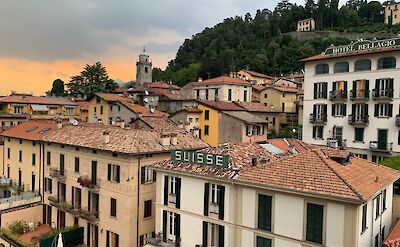 Sunset over the rooftops of Bellagio. cc@Heather