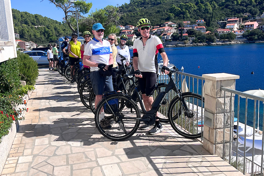 Tripsite travelers on the 'Highlights of Dalmatia E-Bike & Boat' tour. CC:John P