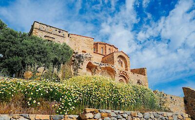 Historic stone architecture and monastery ruins in Monemvasia. pexels@AdreinOlichon