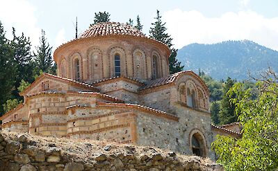 Byzantine church at the UNESCO-listed ruins of Mystras. unsplash@SheilaC