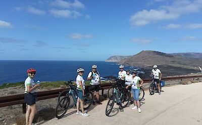 Cyclists overlooking the coastline. toBTS