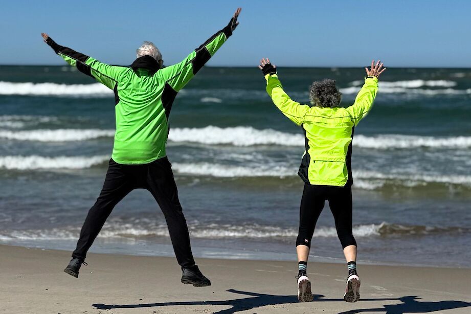 Jumping for joy on the Curonian Spit. CC:Raymond Lemoine