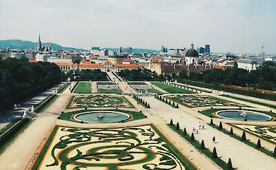 Baroque gardens at the Belvedere Palace in Vienna, Austria. Unsplash@Vienna Reyes