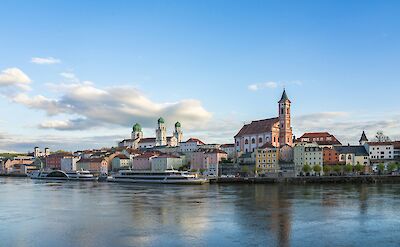 Beautiful blue skies over Passau, Germany. Unsplash@Leonhard Niederwimmer