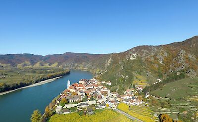 The Danube River running by Durnstein, Austria. Unsplash@Chris de Wit