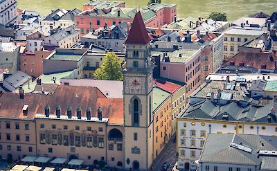 Passau from above, Germany. Unsplash@Silas Lundquist