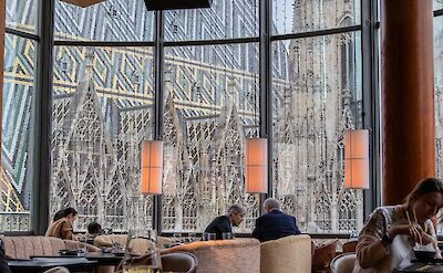 A restaurant overlooking St. Stephen's in Austria Unsplash@Kate K