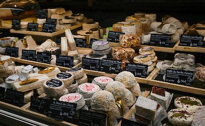 Artisanal cheeses at a French market. unsplash:EricProuzet