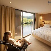 Artist rendoring of refurbished cabin | Veloria | Bike & Boat