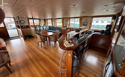Dining Area & Bar | Clair de Soleil | Bike & Boat Tour