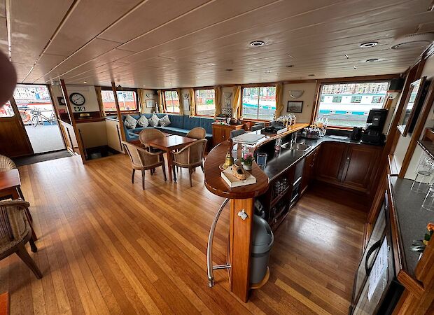 Dining Area & Bar | Clair de Soleil | Bike & Boat Tour