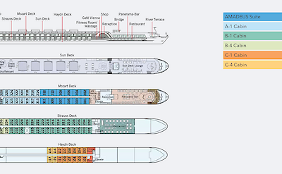 Deck plan | Amadeus Riva | Bike & Boat Tour