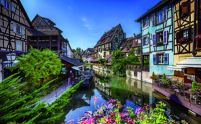 The half-timbered houses in the Alsace region of France. to:TN