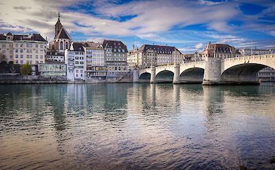 Basel's historic Old Town stretches along the Rhine. pixabay:Fietzfotos