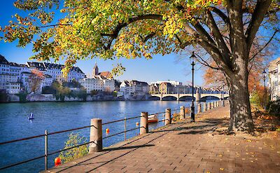 Basel's Rhine promenade. pixabay:Fietzfotos
