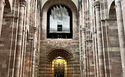 Inside Speyer Cathedral, one of Europe's great Romanesque churches. to:TN