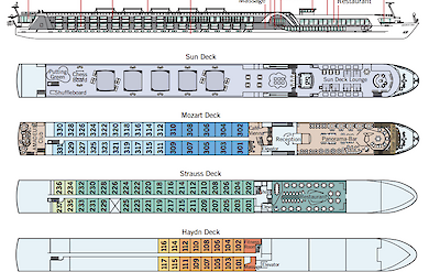 Deck Plan | Amadeus Cara | Bike & Boat Tour