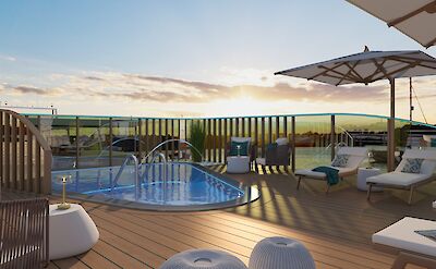 Sun deck & pool | Amadeus Aurea | Bike & Boat Tour