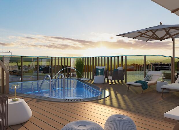 Sun deck & pool | Amadeus Aurea | Bike & Boat Tour