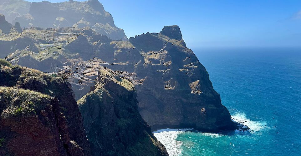Atlantic Ocean views on the Ponta do Sol to Cruzinha hiking trail, Santo Antao, Cape Verde. CC:Rosalind Perrett