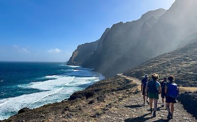 Hiking the beginning of the Ponta do Sol to Cruzinha trail, Santo Antao, Cape Verde. CC:Rosalind Perrett