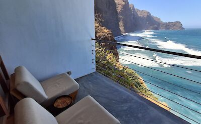 Room balcony at Mamiwata Eco Village, Santo Antao, Cape Verde